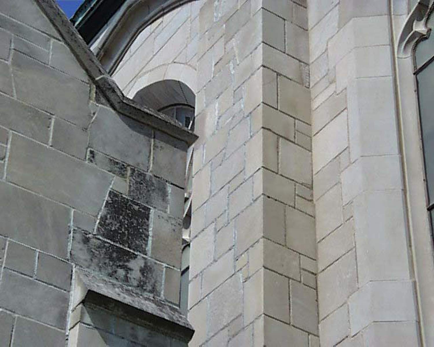 Holy Communion Church masonry restoration - Gable end